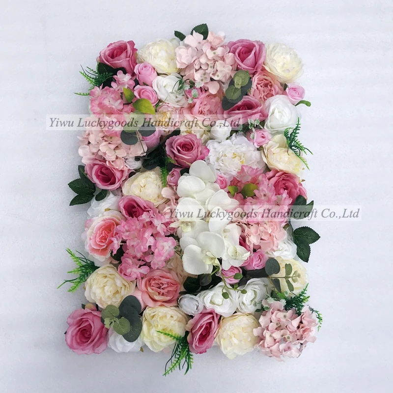 

LFB1013 Customized event floral background wall artificial rose peony party flower panel wholesale