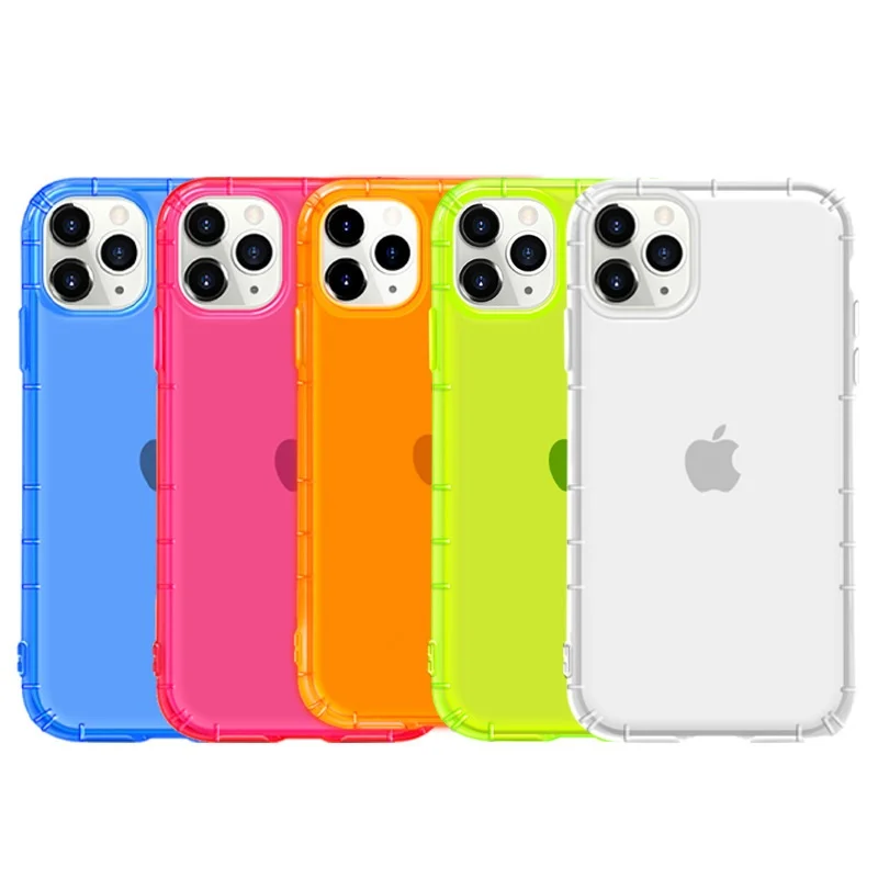 

tpu fluorescent neon phone case for iphone x xr xs 11 pro max, for i phone 12 cases neon