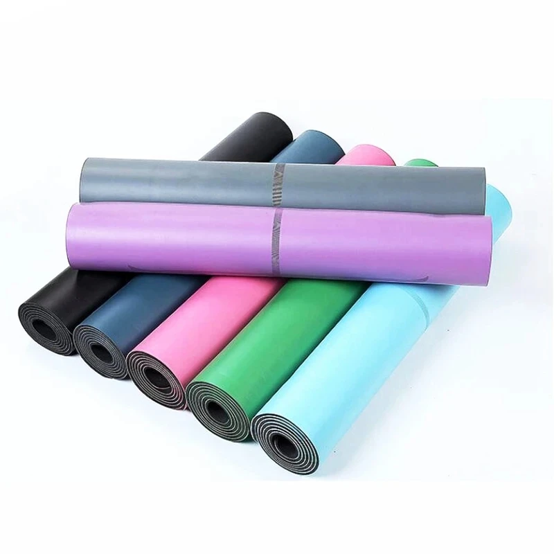 

Cyber Eco Friendly anti slip folding travel 4 mm gym pilates fitness exercise natural rubber pu yoga mat with custom printing, Green, blue, purple,black,pink,orange and other