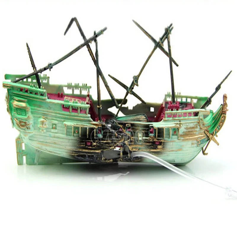 

1Pcs Hot Aquarium Fish Tank Landscape Pirate Ship Wreck Ship Decor Aquarium Accessories Decoration