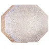 Tabletex Octagon Hollow Anti-Slip Heat Insulated Cup Coaster Bowl Plate Place Mat - Golden Silver placemat Decor for Kitchen