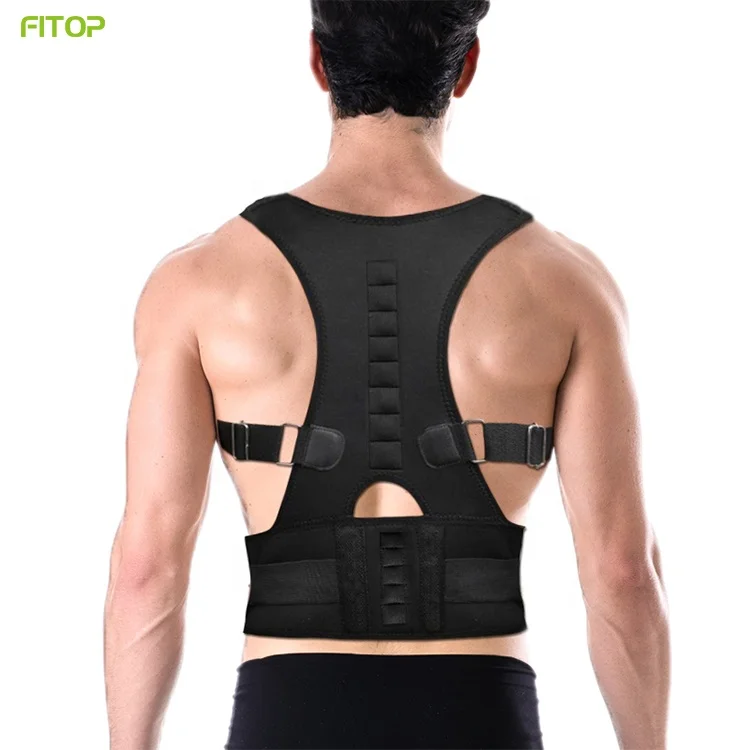 

Hot sale soft back support belt free back brace adjustable back brace, Black