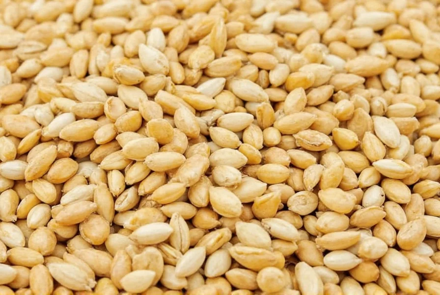 Close-up view of white and black sesame seeds on wooden surface