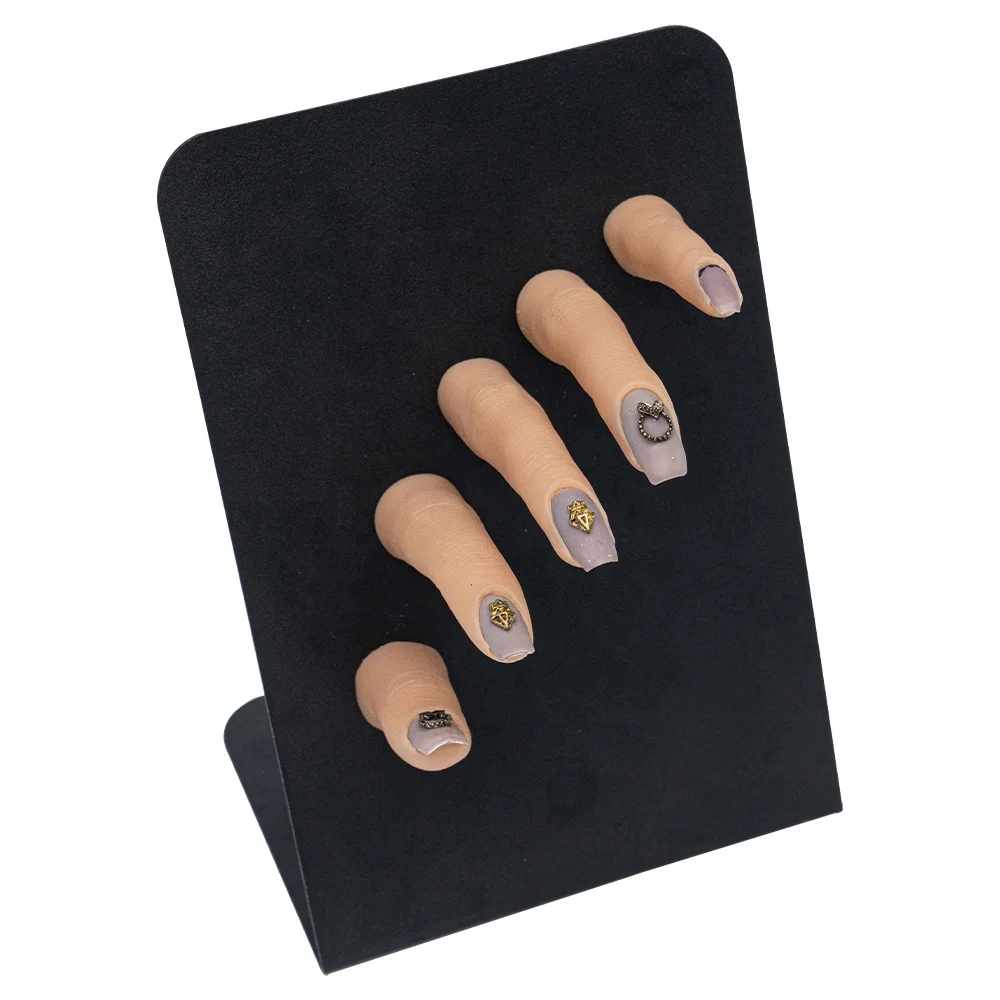 

TGONE Practice Realistic Nail Training Practice Hand Model Fake Hand Nail Silicone Practice Hand