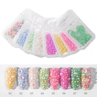 

Mixed Size Luminous Crystal Nail Art Decorations 3D Glitter Diamond Glow In The Dark Rhinestone