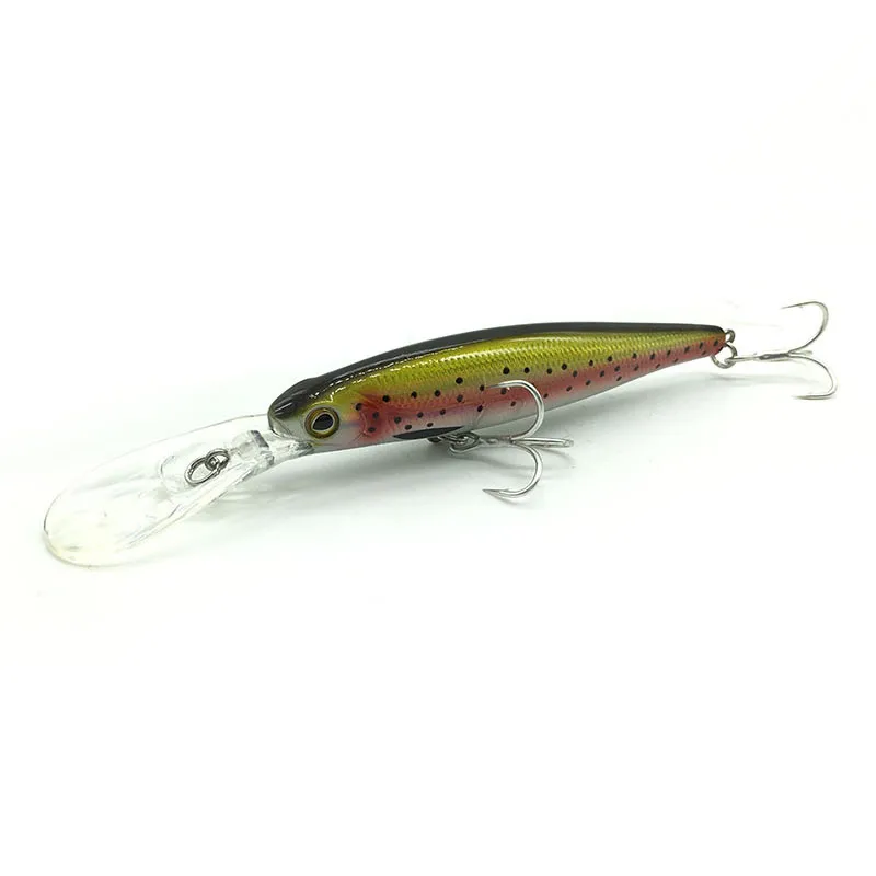 

Newbility 12.5g 9cm Diving Bass Bait suspending minnow lures fishing sets for Pike Walleye Panfish