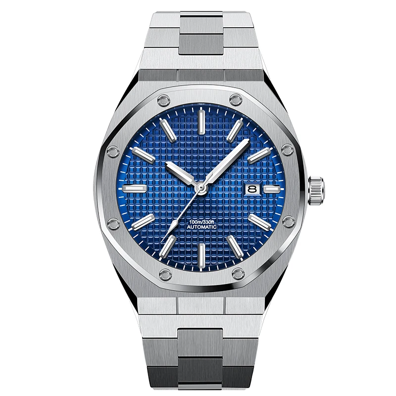 

Professional black blue watch brand watches stainless steel mens luxury watch