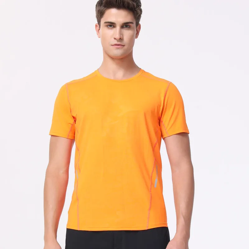 

2021 New Arrivals Polyester Quick Dry Sport T Shirts Men Gym Workout Clothing