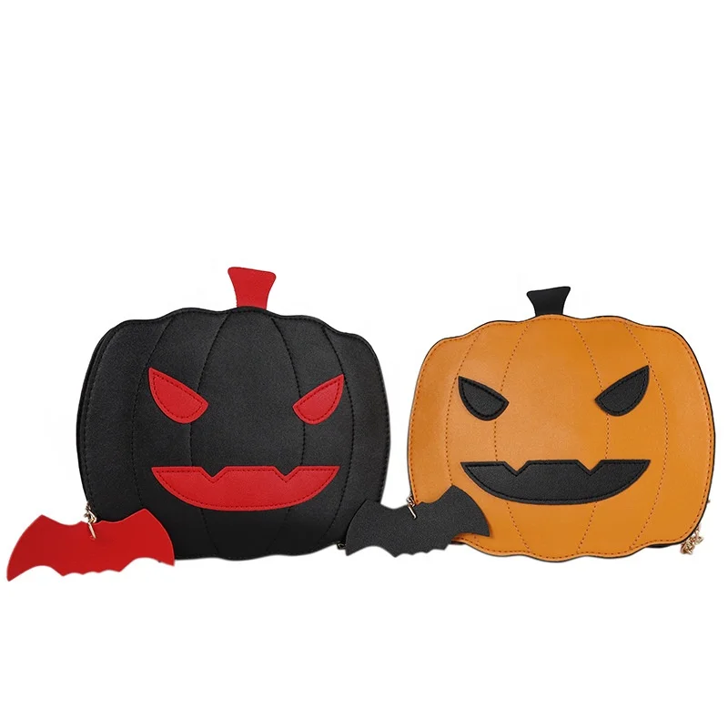 

Wholesale Monogram Pu Women Handbag ,Pumpkin Crossbody bag ,Halloween Candy Bag
