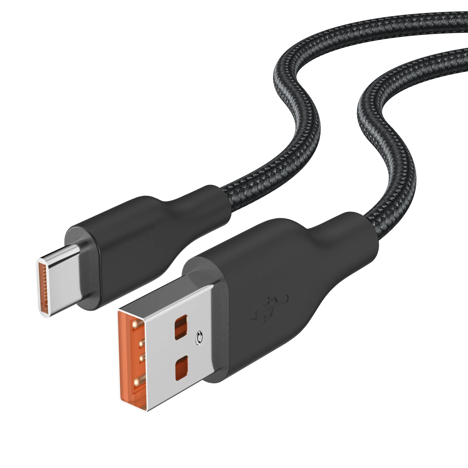 

5V2A Type C USB Cable usb-c fast charging data cable nylon braided usbc fast charger cord usb phone charger mobile lines, Black,red,grey