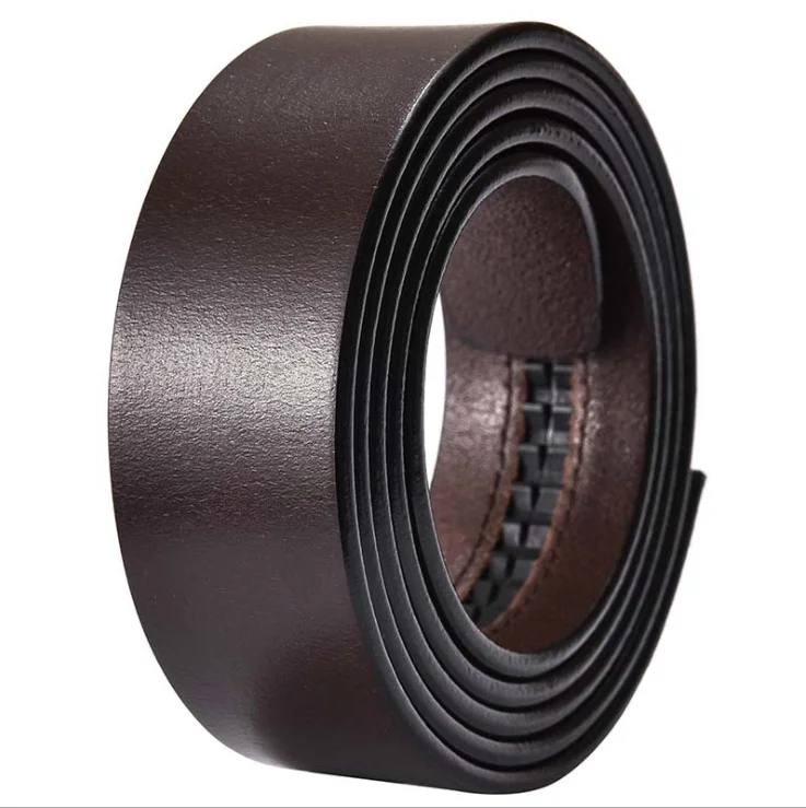 

Men's belt strap no buckle casual belt for men grain genuine leather formal belt, Picture