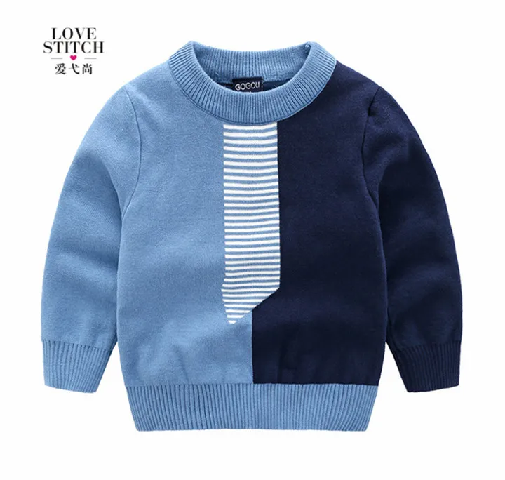 New Design Knit Baby Boy Sweater Colorful Printed Boutique Winter Baby Boy Sweater Designs Long