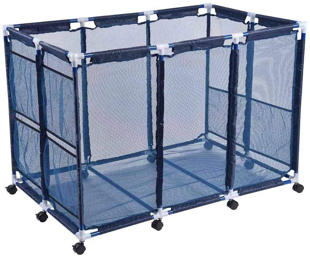 

Modern Blue Pool Storage Bin - Extra Large | Perfect Contemporary Nylon Mesh Basket Organizer For Your Goggles