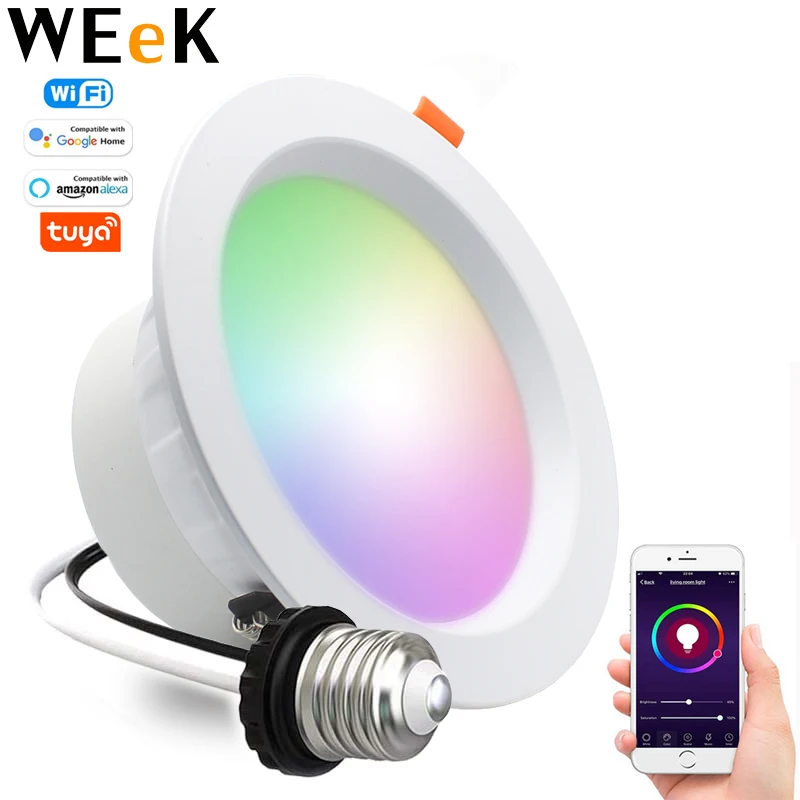 Brilliant Smart WiFi LED RGB Smart Down Light 15W Dimmable Remote Control