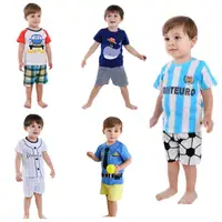

Amazon hot casual wholesale cotton children boutique short sleeves sleep wear pajamas little girl boy summer kids clothes