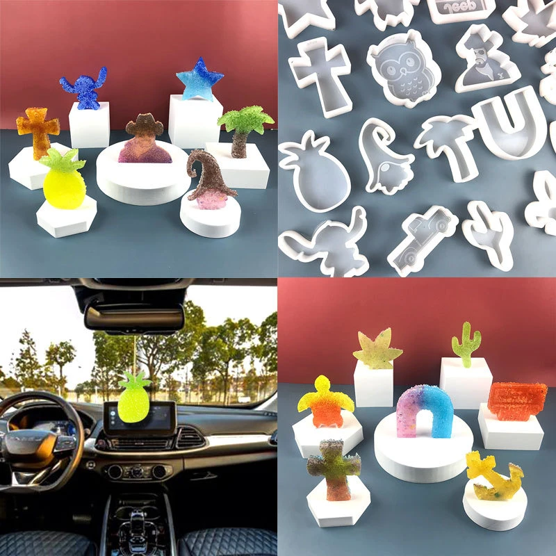 

F086 DIY Resin silicone Car Freshie Molds Air fresheners Epoxy Resin Silicone Car Freshies Mold For Aroma Beads, Stock or customized