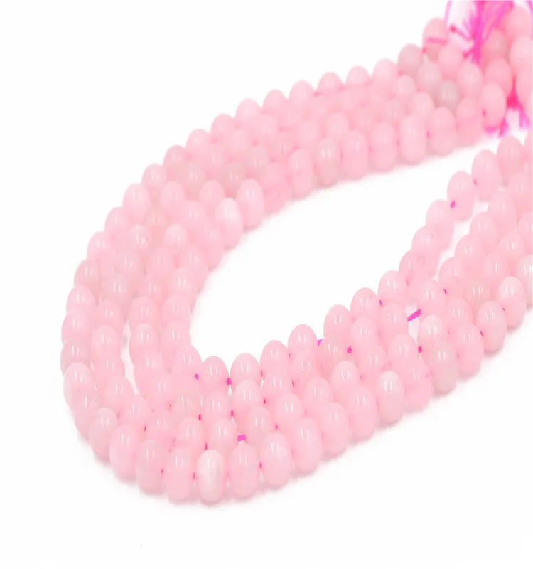 

HSQ 2021 Amazon website hot sale pink quartz gemstone loose beads wholesale