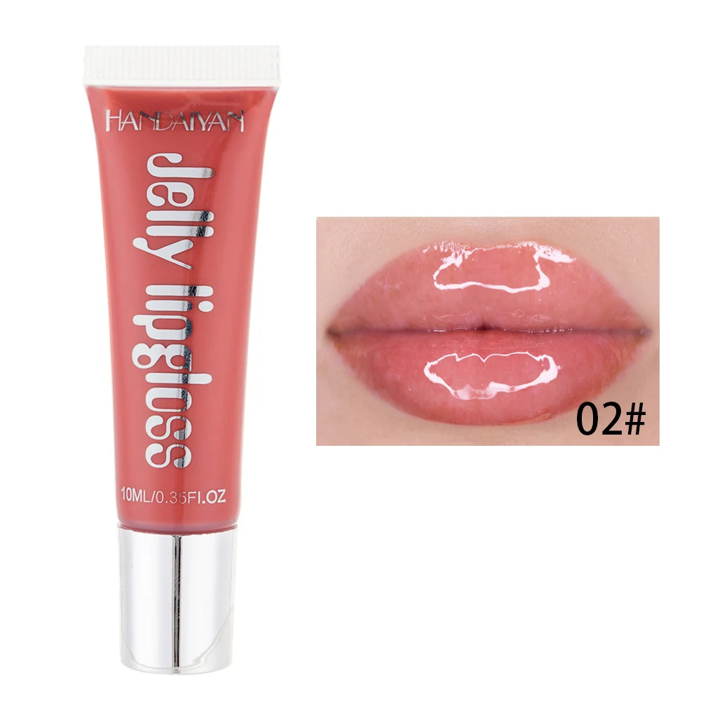 

HANDAIYAN moisturizing clear cute jelly nude lip plumper gloss cruelty free lipgloss squeeze tubes Liquid lipstick vendor, 12 colors