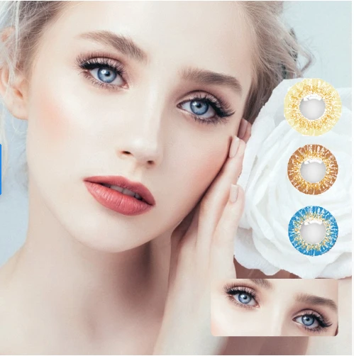 

Two Color Soft Contact Lens Women Fashion Lens Mike Daily Contact Lens