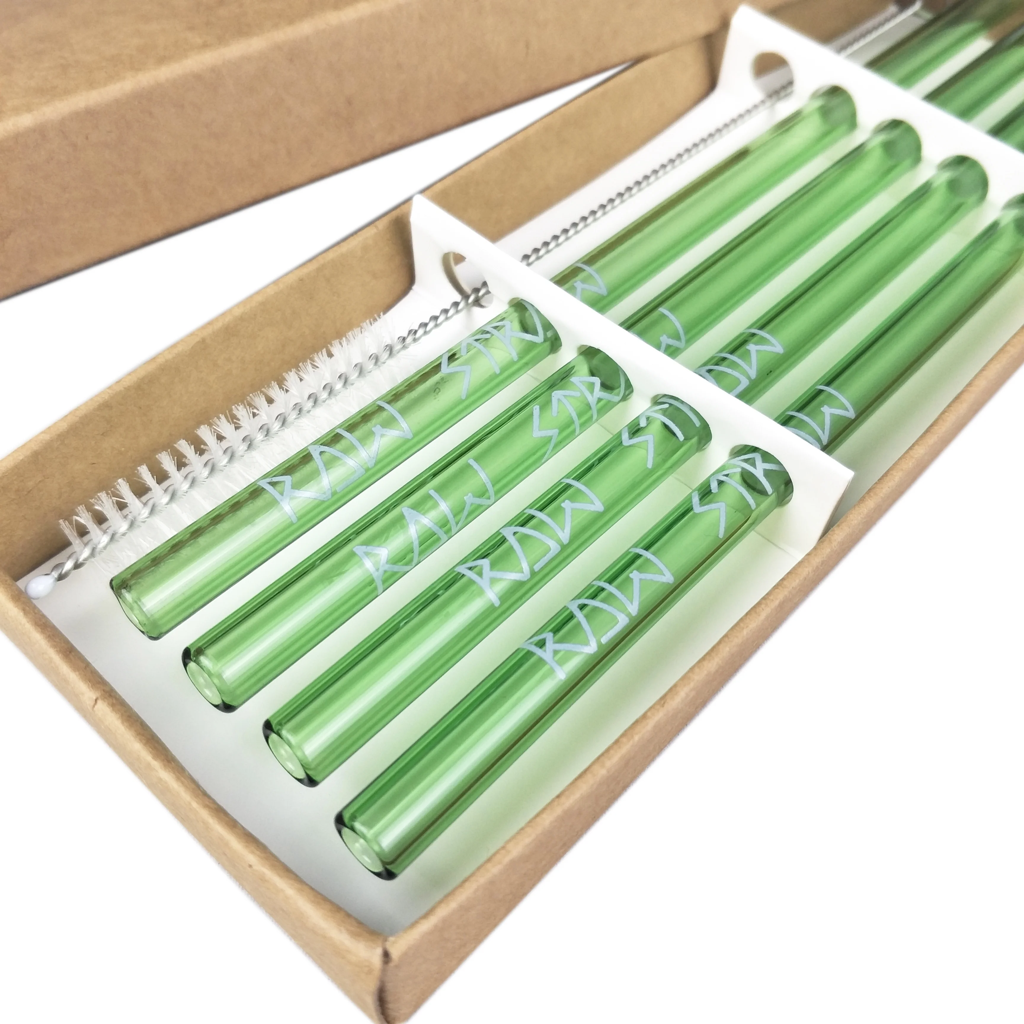 

custom logo printed glass straws customized design glass straws with gift box