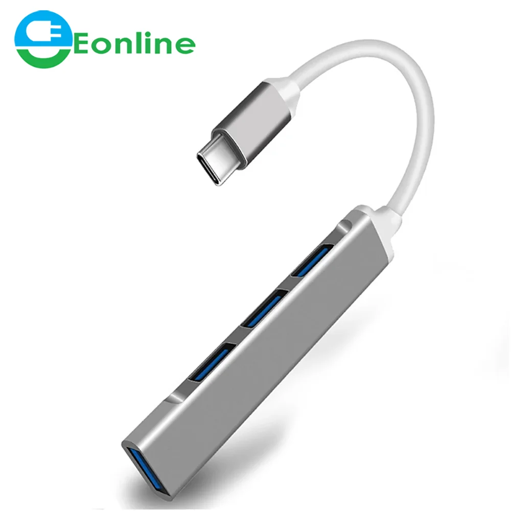 

Eonline USB C HUB 3.0 2.0 Type C 3.1 Multi 4 Port Splitter For Lenovo Xiaomi Macbook Pro Air Pc Computer Notebook Laptops