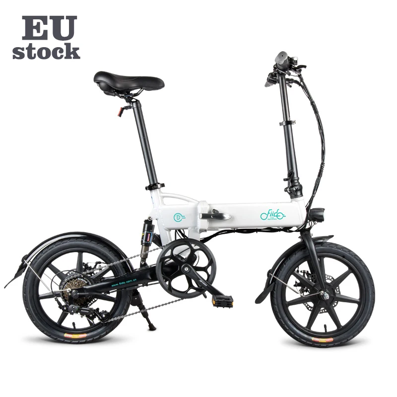 

Fiido D2 Free Shipping Three Riding Mobility Smart Electric Bicycle for Sale 16inch 7.8ah 30km Electric Folding Bike 250W 36V 6H, Grey/white