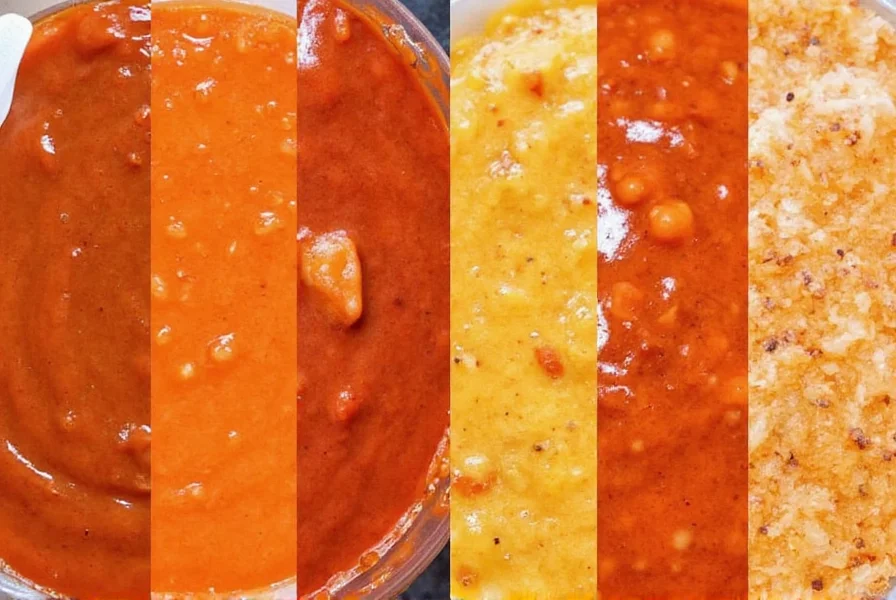 Side-by-side comparison of Popeyes Ghost Pepper Sauce with other spicy fast food sauces showing color and consistency differences