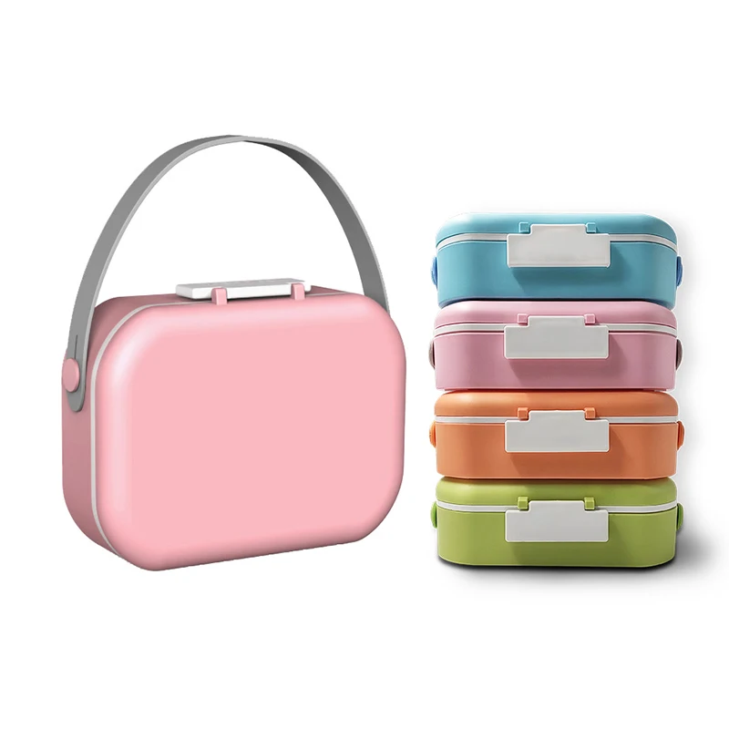 

LULA Plastics Leakproof Cute BPA Free Food Container Bento Lunch Box For School Kids With Handle