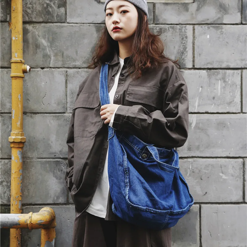 

Denim Women Handbag Large Capacity New Casual Jeans Bags Woman Shoulder Crossbody Bag Ladies Denim Jeans Hand Bag, 2 choices