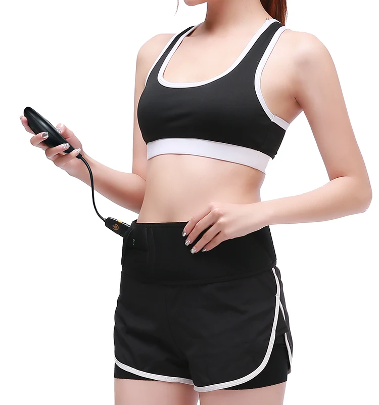 

EMS Muscle Stimulator Training Vibrating Electric Waist Burn Belly Fat Belt ABS EMS Massager Machine Products Slimming, Black