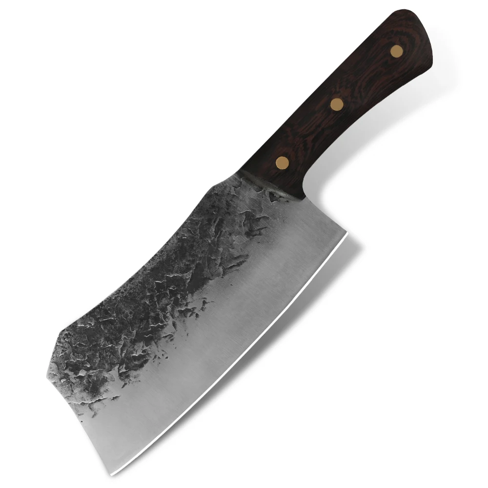 

Old Style Kitchen Knife 7 Inch Wood Handle Full Tang 5cr15 High Carbon Hand Made Japanese Hand Forged Butcher Knife