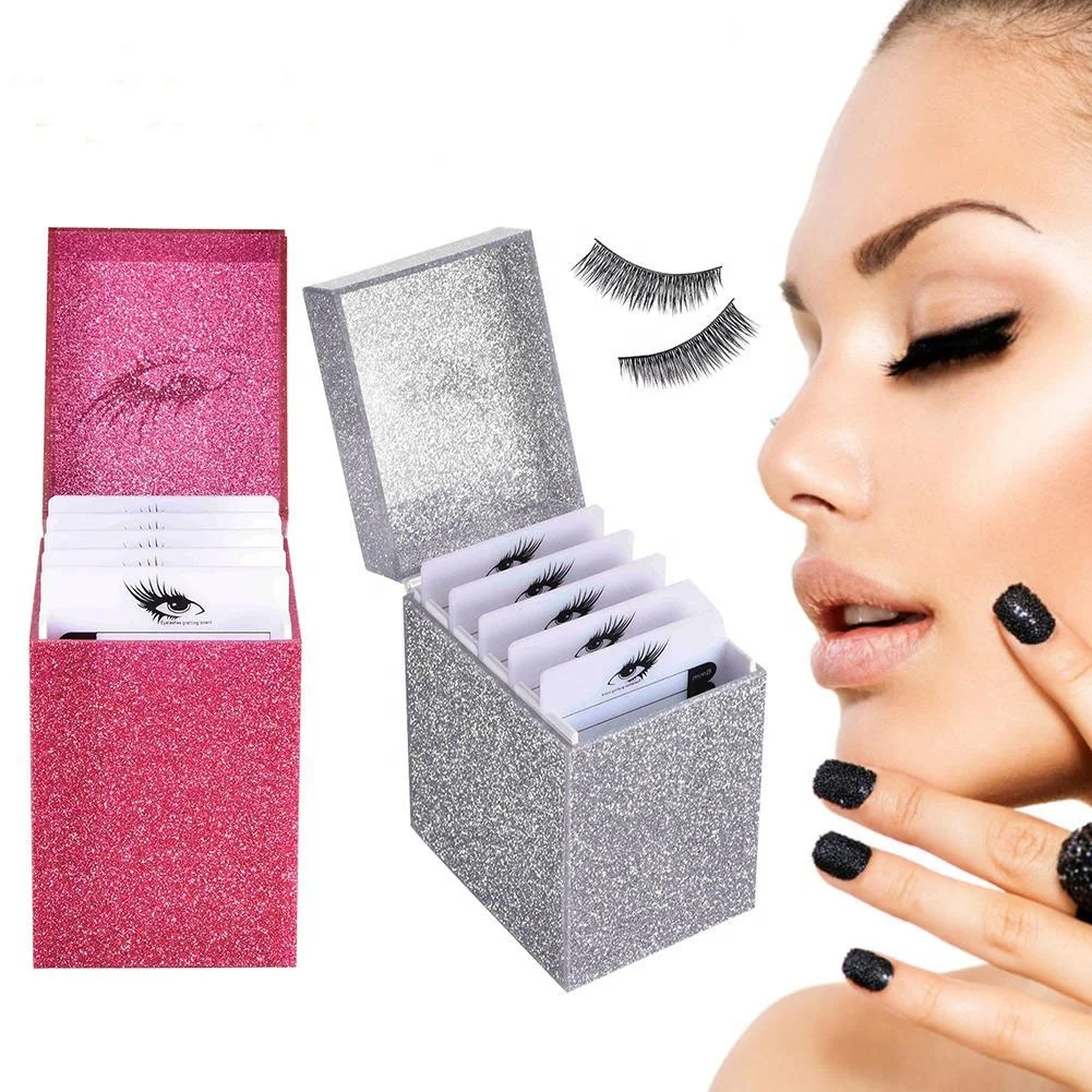 5 Layers Lashes Display Stand Organizer Box False Eyelashes Glue Pallet Eyelash Extension Makeup Tool Eyelash Storage Box Make