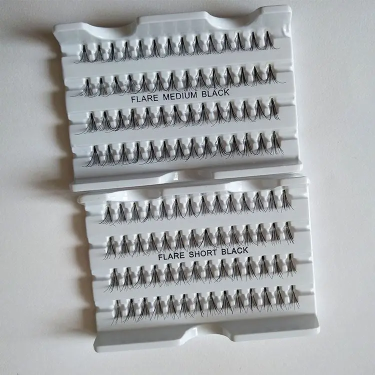 

Wholesale Custom eyelash extensions synthetic hair individual lashes extension custom private label eyelashes, Black