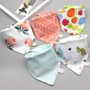 Baby saliva towel baby triangle towel cotton double buckle waterproof newborn bib pocket children's scarf spring summer autumn a