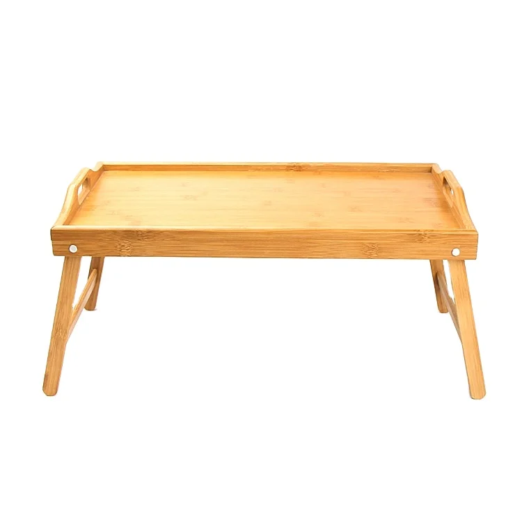 
Portable Bamboo Folding Leg Bed Laptop Wood Bamboo Folding Bed Tray 