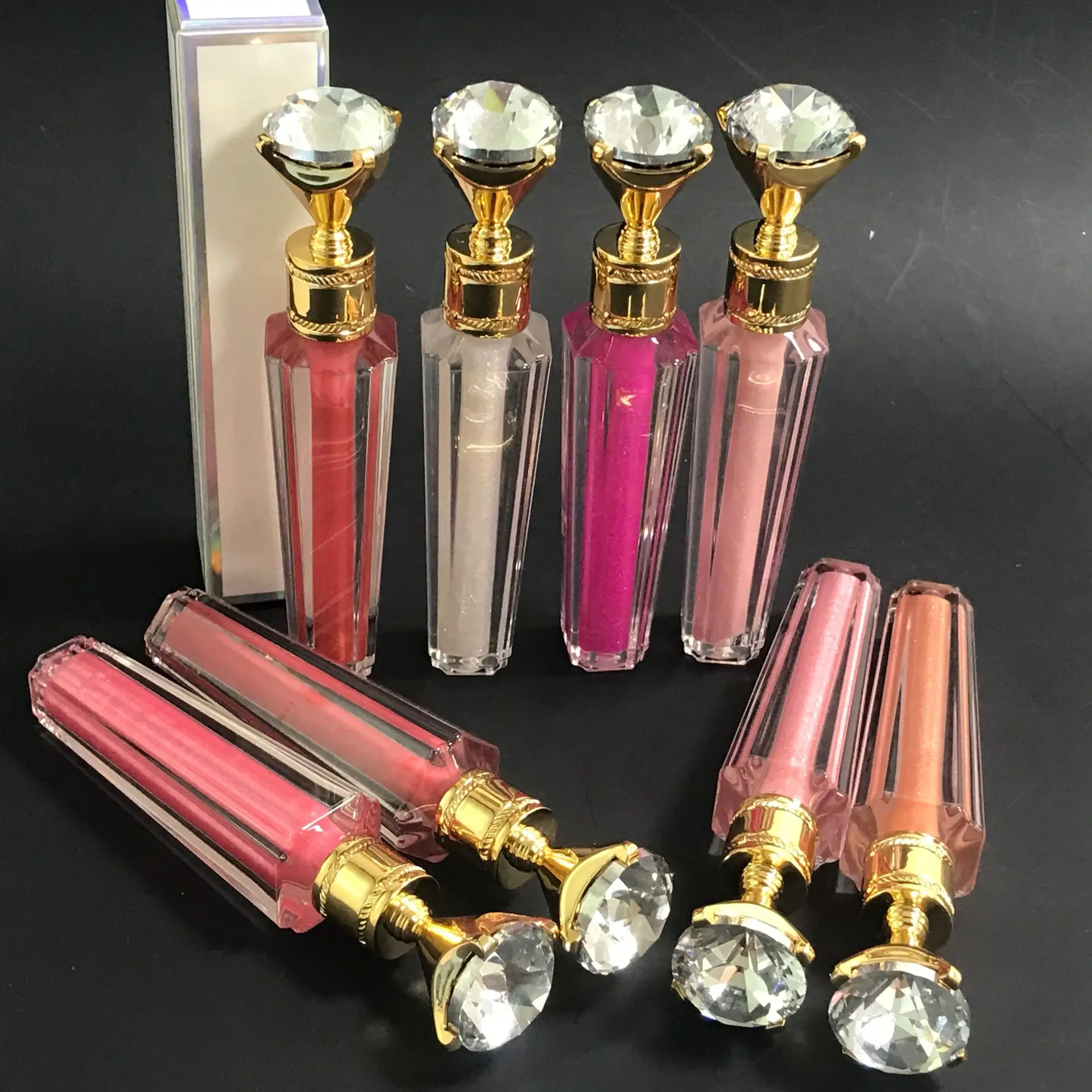 

wholesale custom logo pluming lipgloss vegan private label liquid glitter lipgloss