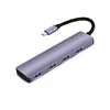 2019 HCET Aluminum Alloy the most cost efficient 4 Port USB Type C Hub with 4 * USB 3.0 Port Extension dock
