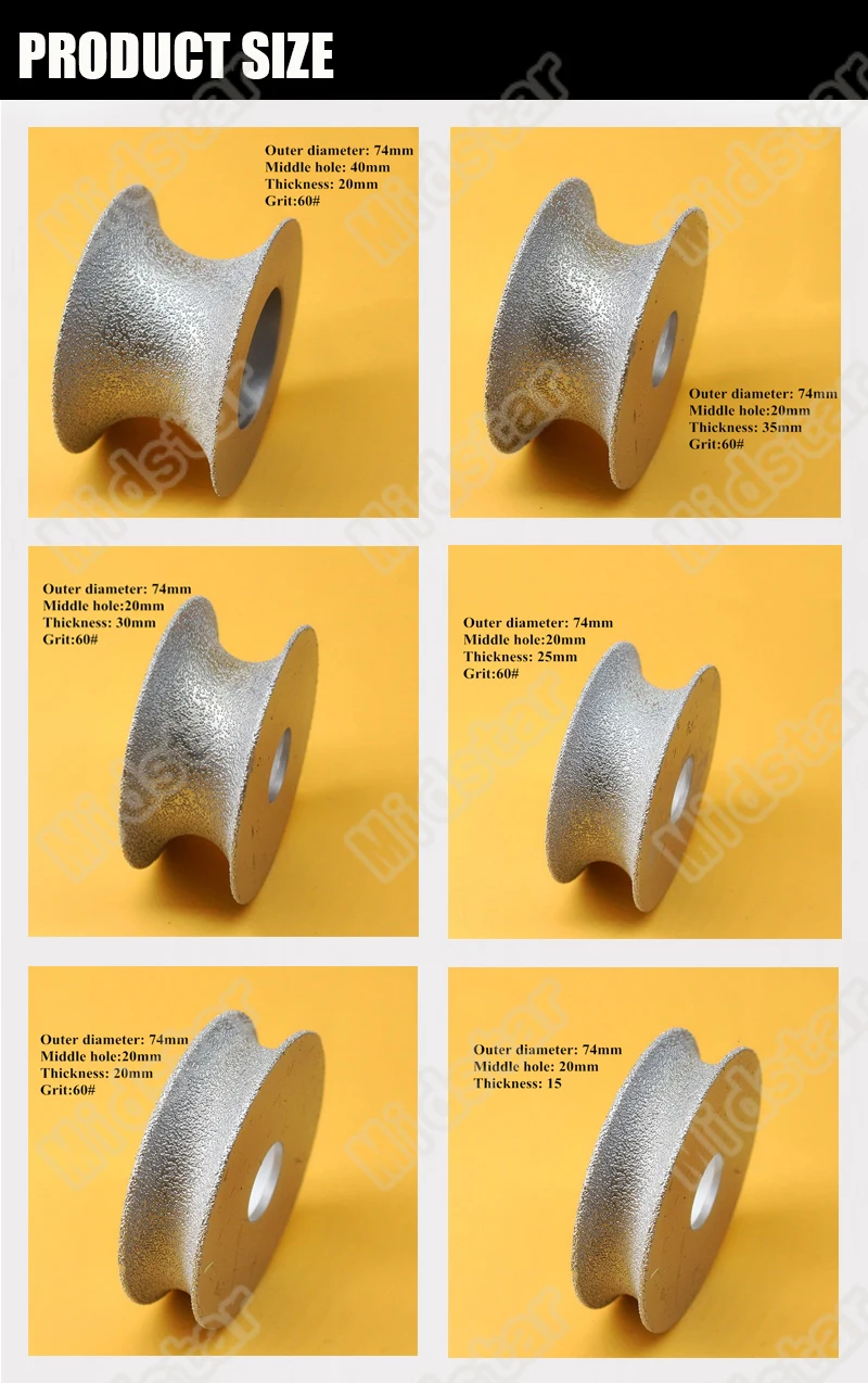 diamond tool Vacuum Brazed Hand Profiling Wheel