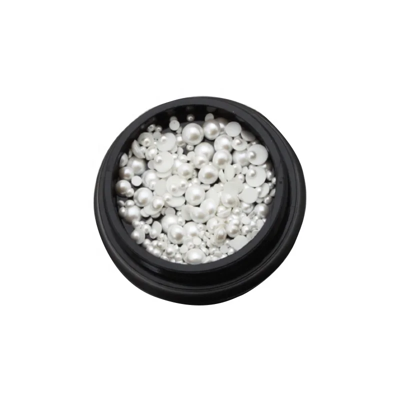 

Nail Art Jewelry Half Round Flat Bottom Half Round Pearl Nails Do Not Peel Pearls