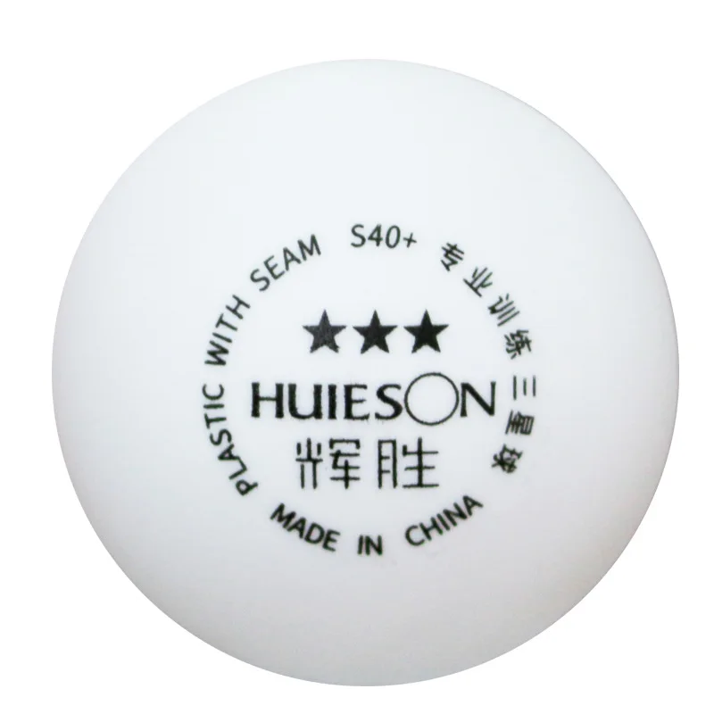 

Cheap training ping pong ball HUIESON new material ABSwhite plastic 3 star table tennis ball