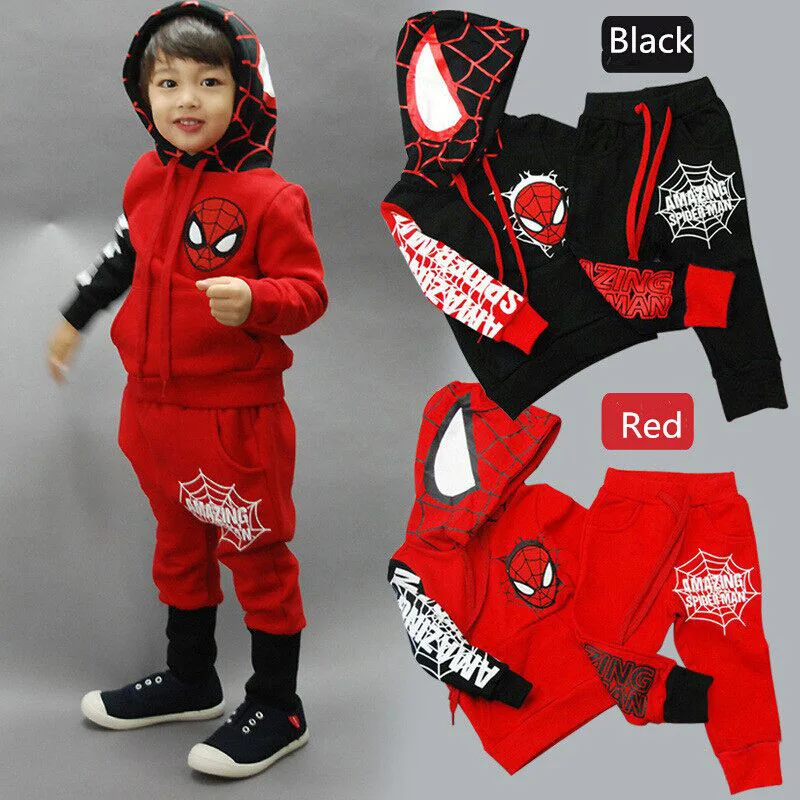 

Fashionable new spring cartoon print cotton children boy clothes clothing suit sets 2021