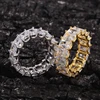 Men's latest iced out cz rose gold engagement ring diamond 18k gold ring designs for men