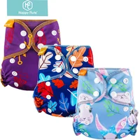 

Happyflute Newborn AIO Reusable Cloth Diapers Baby Diaper product cheap bulk Economic Baby Nappies Manufacture in China