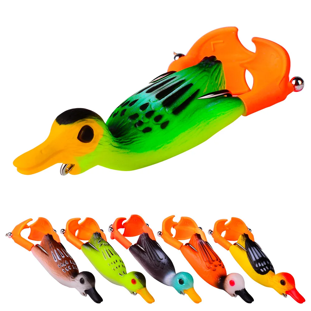 

10 Color Floating Duck 9cm Rotating fins Luya Bait 11g Rotating Tractor Fishing Bait Thunder Frog Bionic Bait, 10colors