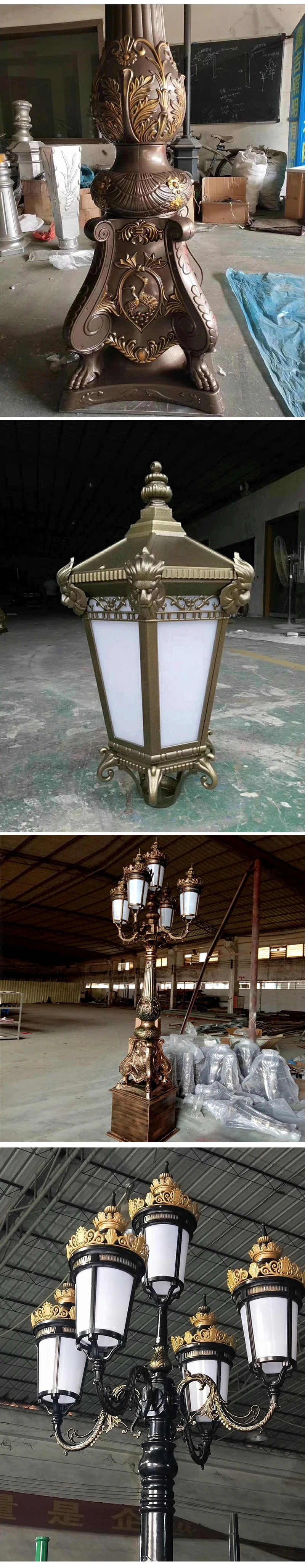 Die-cast aluminum double arms Led Modern European Landscape Light Street Light Outdoor Solar Garden Light