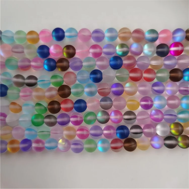 

matte labradorite round loose gemstone stone beads, Colorful