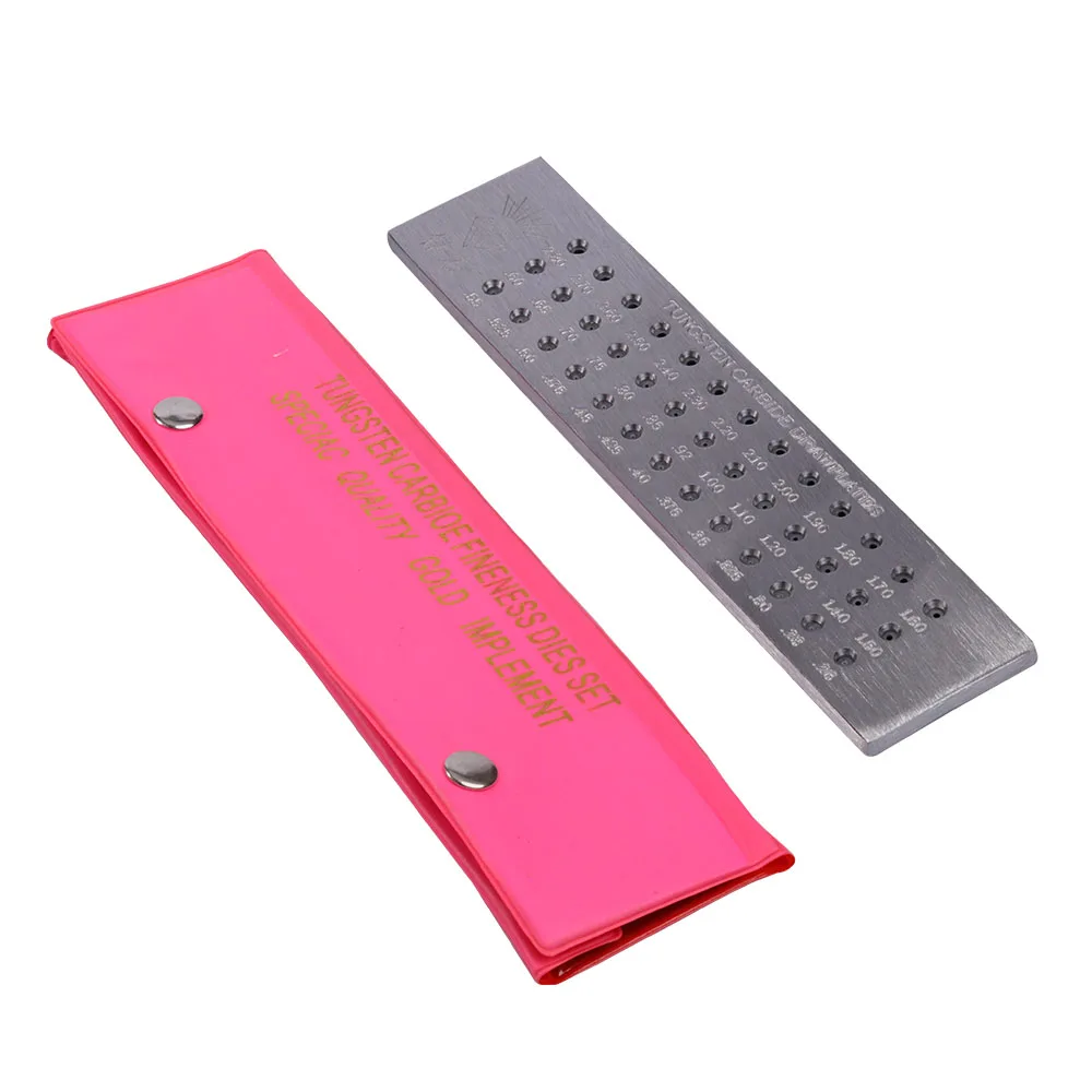 

0.26-2.8cm Jewelry Wire Draw Plate for Jewelry Making 5 Type Holes Round Gold Silver Wire Drawing Board
