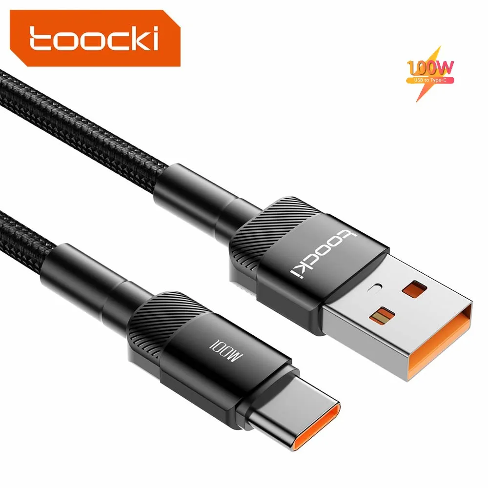 

Toocki fully compatibilie chip yarn 0.25 0.5 1 2 3 meter usb to type c PD 100W fast charging data cable