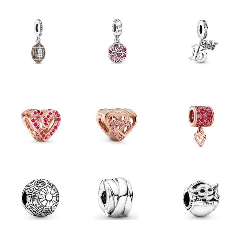 

Wholesale high quality 925 Sterling Silver Jewelry Yoda Baby Grogu and Crib Charm for women bracelet charm