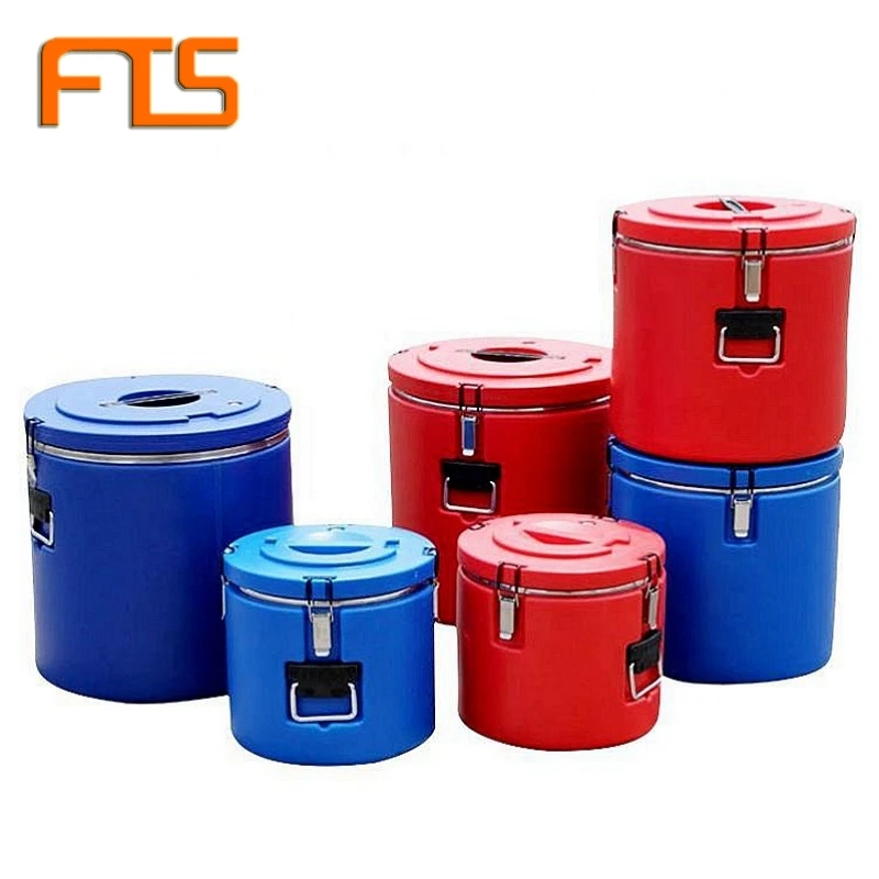 

FTS Metal Stainless Steel Oil Barrel Water Rice Insulation Canteen Soup Liquid Food Grade Storage Bucket With Lid